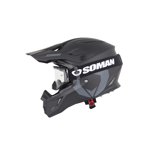 SOMAN M11 Motocross Helmet | BLACK - متجر عطاالله للدراجات النارية