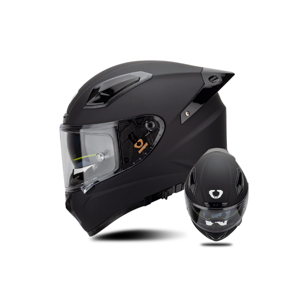 SOMAN TAIKO MATTE BLACK – Fiberglass Full Face Helmet | ATALLAH MOTO