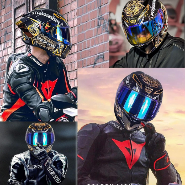 LVCool Full Face Helmet | Gold - متجر عطاالله للدراجات النارية