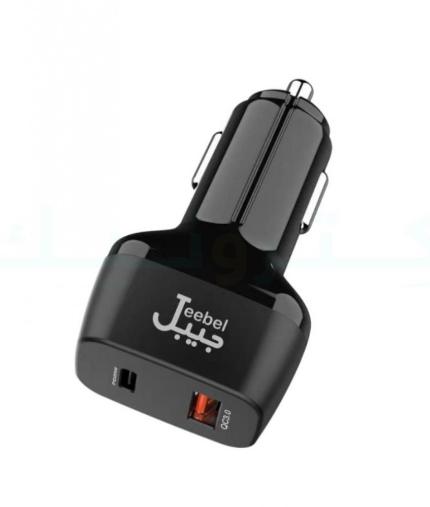جيبل-شاحن سيارة بمنفذ PD ومنفذ USB بخاصية الشحن السريع بقوة 38 واط