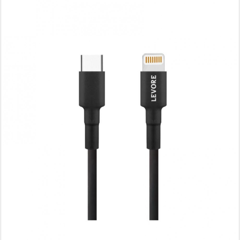 سلك شاحن ليفوري Type-C الى ايفون بطول 1 م بلاستيك - اسود