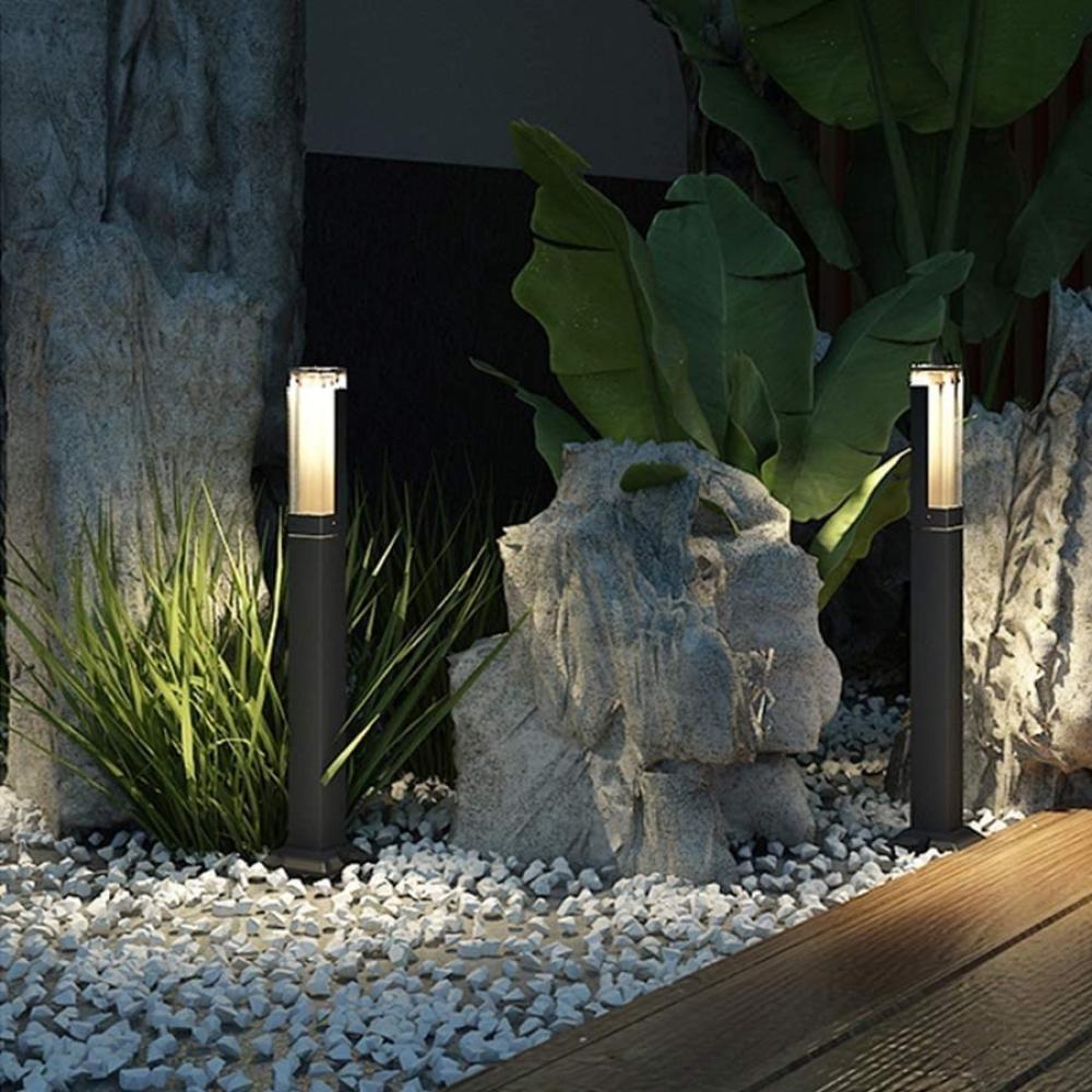 عمود إنارة حدائق مودرن أسود – موديل P9060