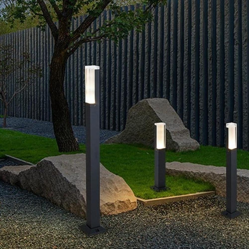 عمود إنارة حدائق مودرن أسود – موديل P9060