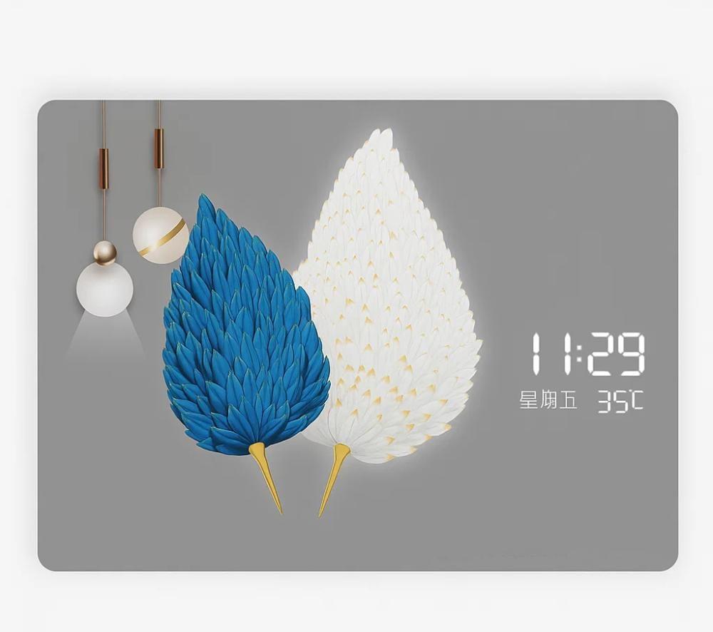 تابوه حائط رقمية LED ساعة حائط رقمية LED مودرن مستطيله 3D LED Wall Clock