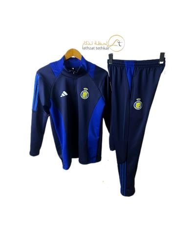 طقم شتوي نادي النصر اللون الكحلي مع سروال طويل2024...