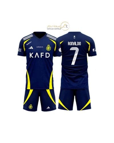 اطقم النصر مع طباعة رونالدو الجديد اللون الكحلي مع...