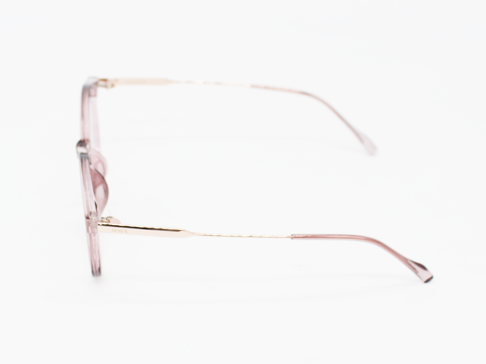 نظاره linas باطار دائري وردي شفاف ومقابض ذهبيه خفيفه