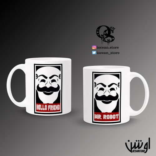 Mug-002- كوب mr robot - مستر روبوت