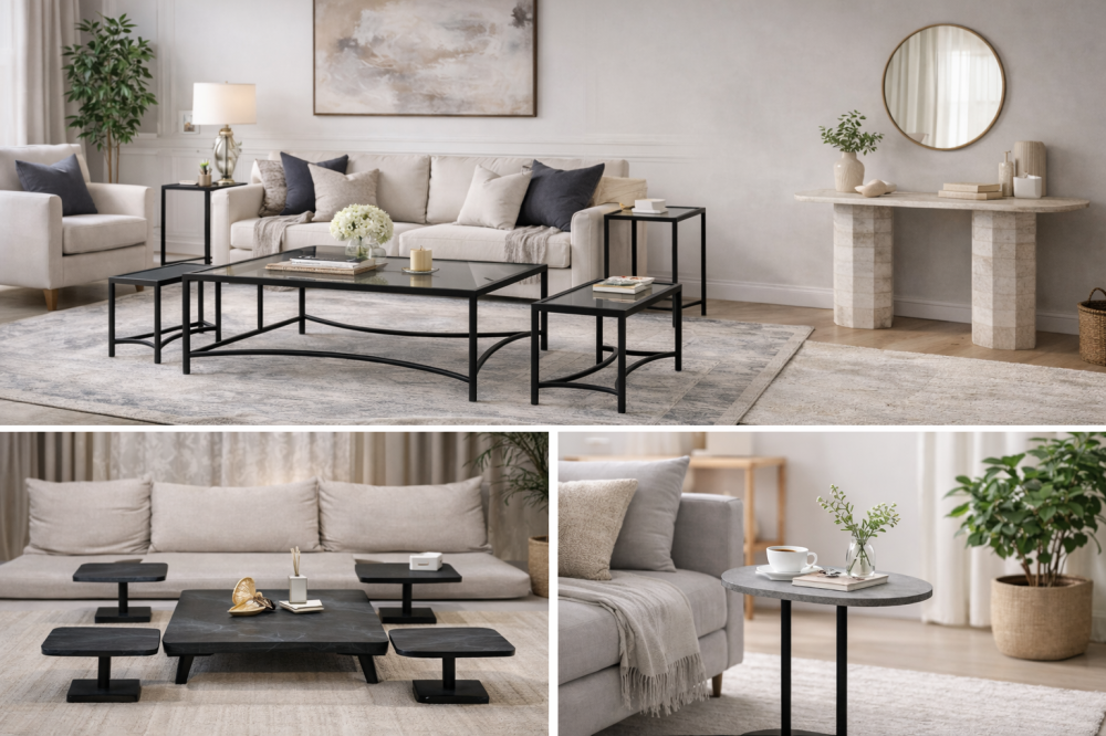 أفضل طاولات منزلية في السعودية – اطقم طاولات وطاولات خدمة ومداخل بأسعار مميزة