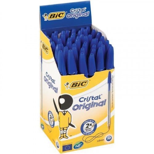Bic Original Glass Box 50 Pcs Or 100 Pcs Blue, Medium Tip Pen (1,0mm),  School Supplies, Paper - Ballpoint Pens - AliExpress