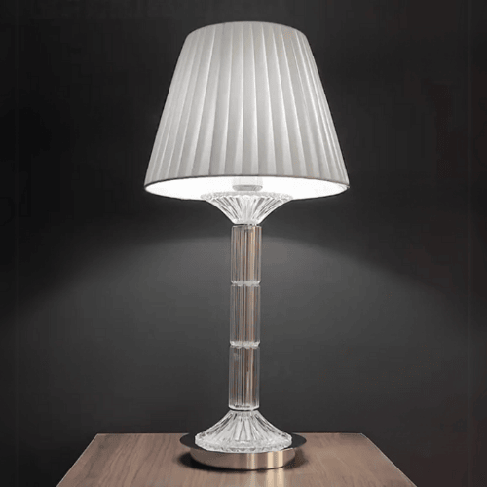 مصباح طاولة ابجورة فضي