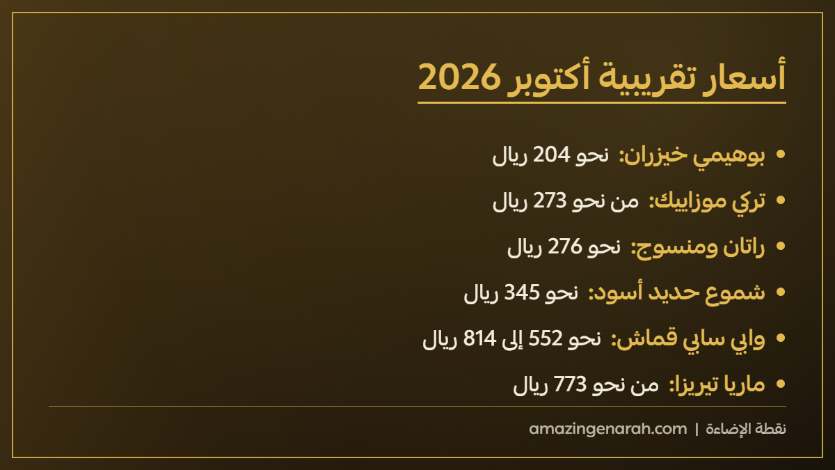 أسعار النجف حسب الستايل