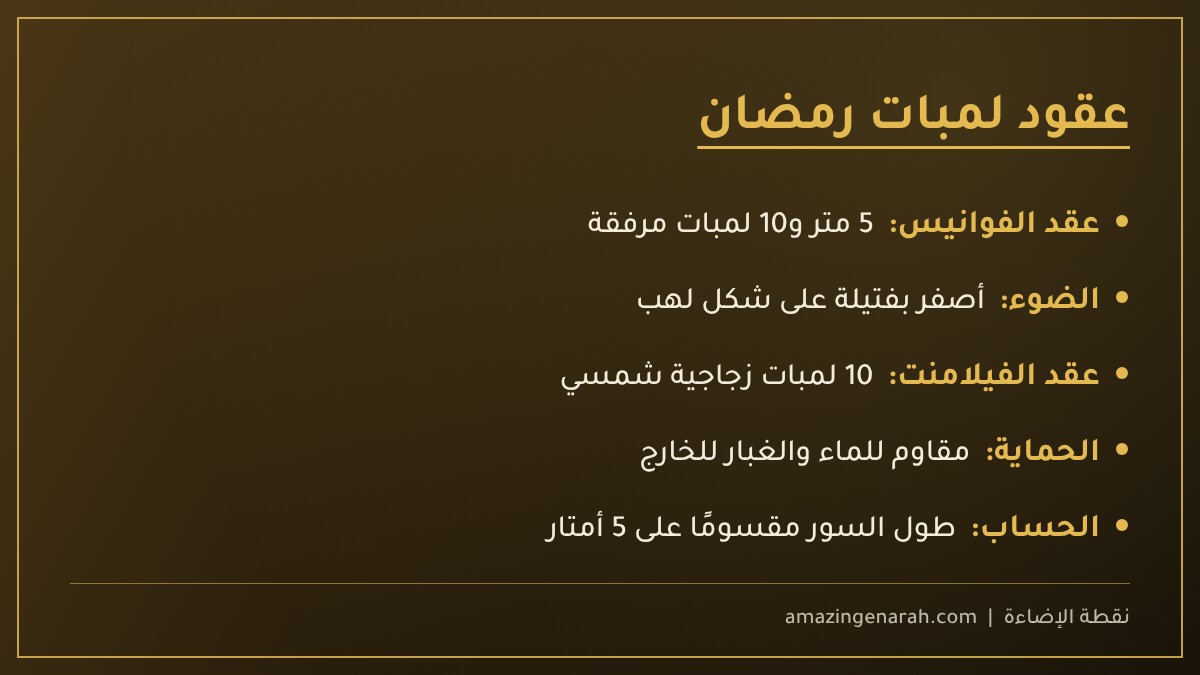 عقود لمبات رمضان الخارجية