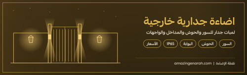 اضاءة جدارية خارجية للسور والبوابة