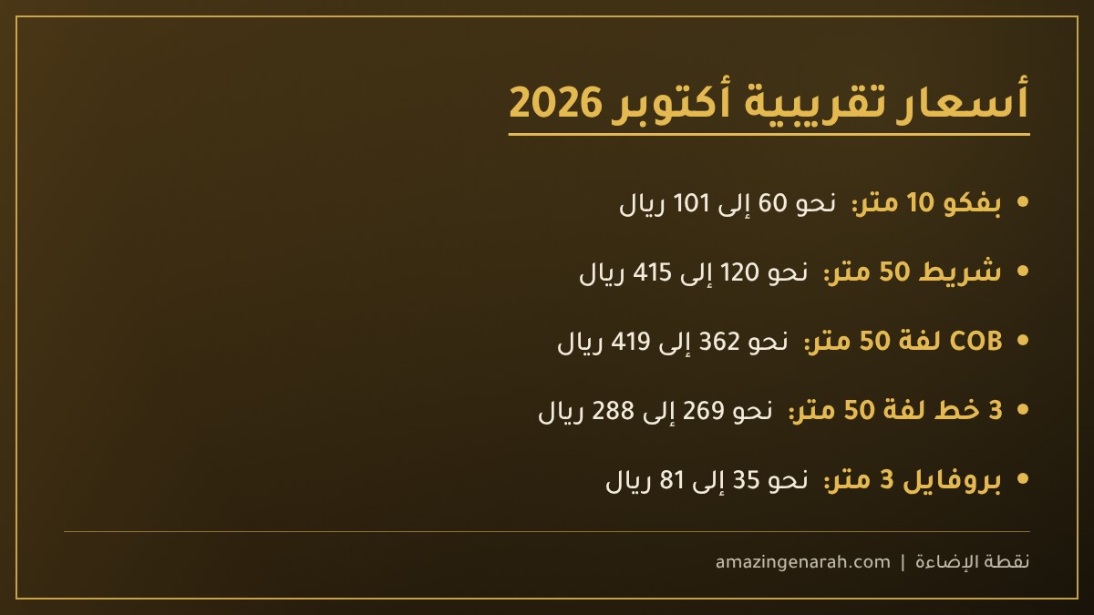 أسعار الإضاءة المخفية