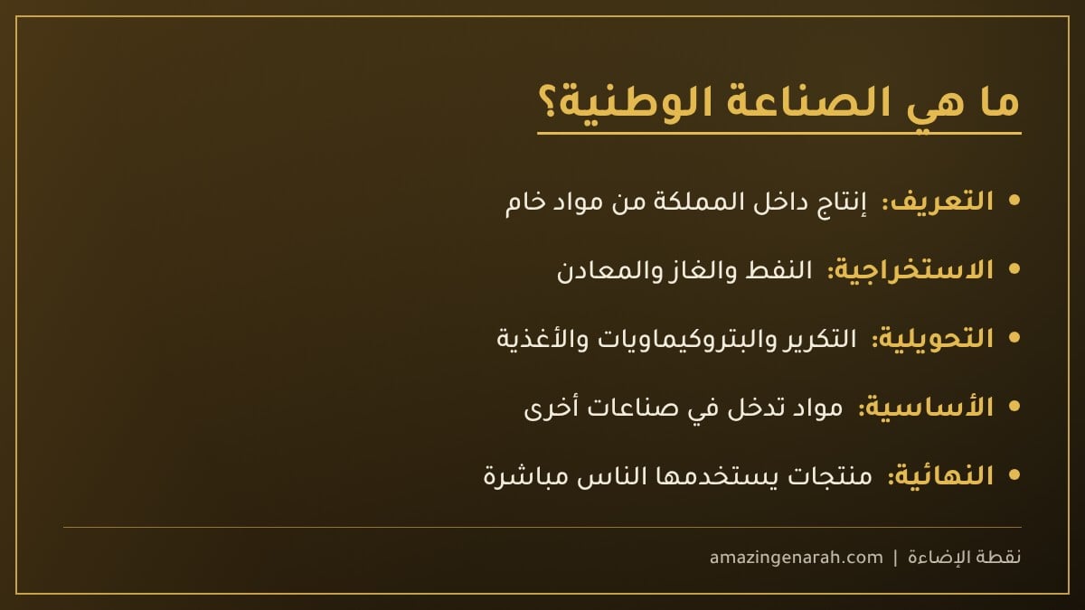 ما هي الصناعة الوطنية