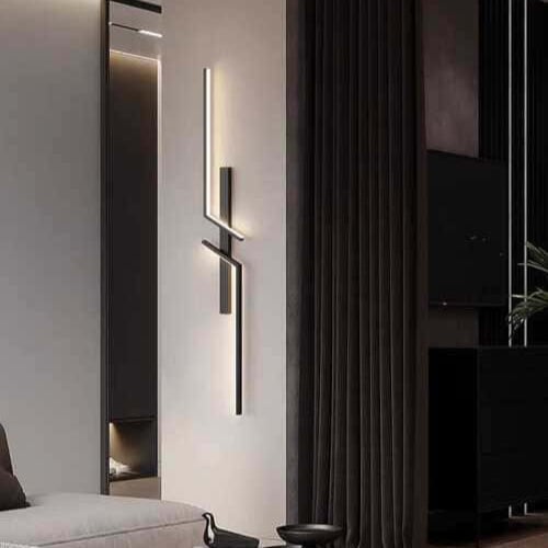 ابليك جداري مودرن اسود 3 اضاءات LED