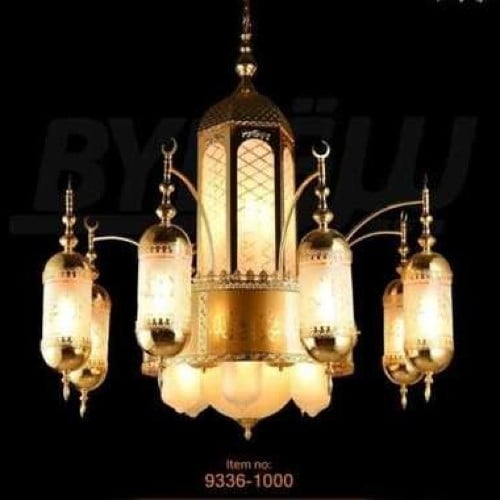 نجف إسلامي ذهبي مزخرف قطر 1 متر للمجالس والبيوت