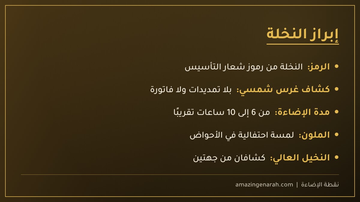 إضاءة النخلة في الحوش