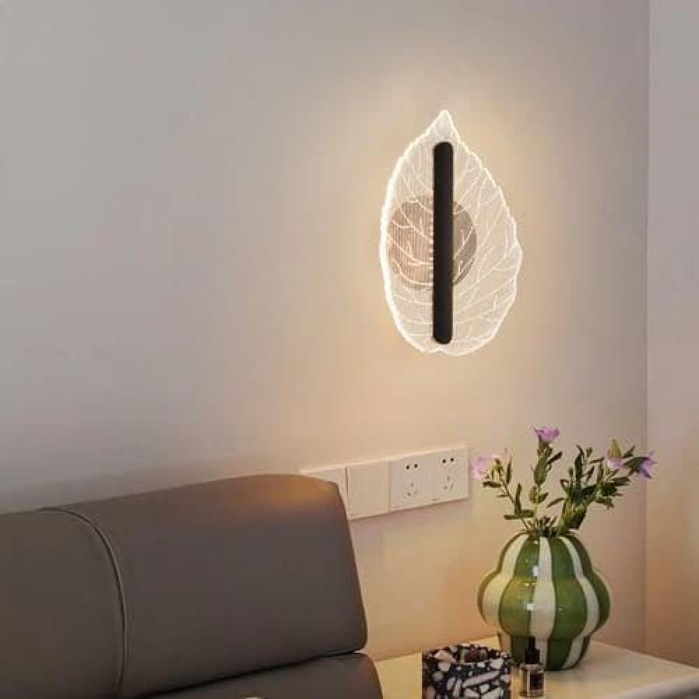 إضاءة جدارية اسود اكريليك بتصميم ارت ديكو | ثلاثة اضاءات ليد LED