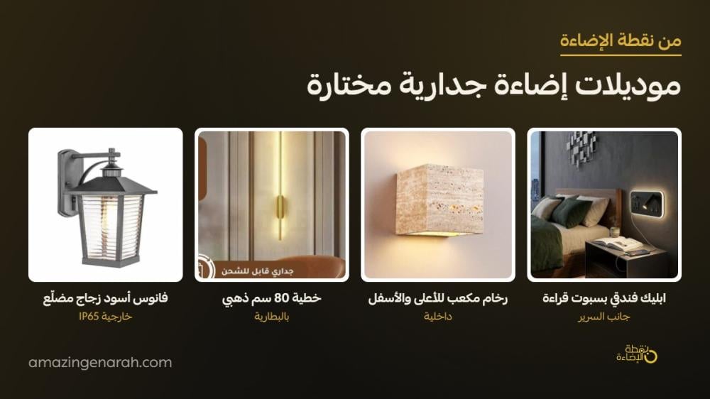 موديلات اضاءة جدارية من نقطة الاضاءة