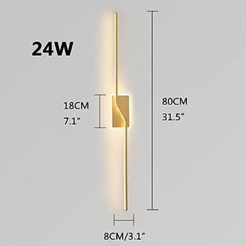 ابليك جدارى مودرن ذهبى 3 اضاءات LED