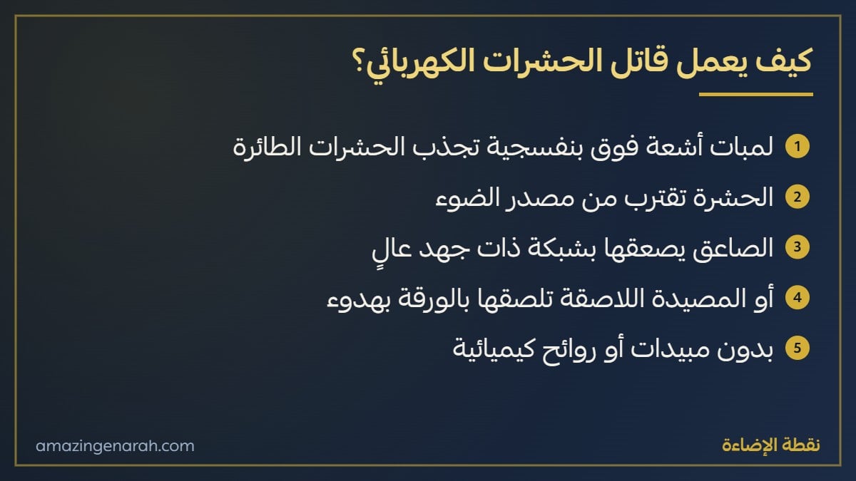 كيف يعمل قاتل الحشرات الكهربائي