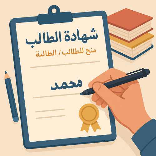 طلب عدد من الشهادات ( كتابة الأسماء فقط )