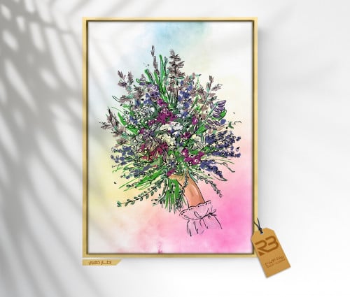 لوحة جدارية تصميم ورد (رقم المنتج RB-15-24 )