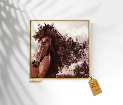 لوحة جدارية تصميم خيل (رقم المنتج RB-11-28)