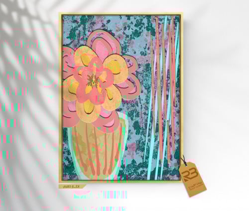 لوحة جدارية تصميم ورد (رقم المنتج RB-18-27  )