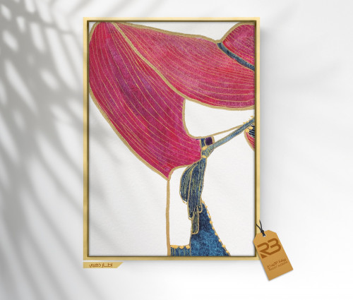 لوحة جدارية تصميم رسم فتاة (رقم المنتج RB-18-22 A1 )