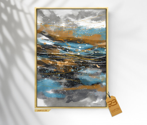 لوحة جدارية تصميم فن تشكيلي (رقم المنتج RB-35)