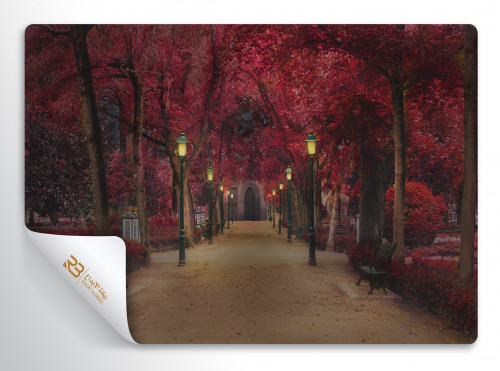 ورق جدران تصميم شجر ورد (رقم المنتج RB-L-48)