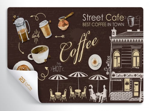 ورق جدران تصميم كافي (رقم المنتج RB-CO-2157)