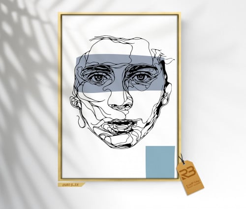 لوحة جدارية تصميم رسم وجه (رقم المنتج RB-10-36 )