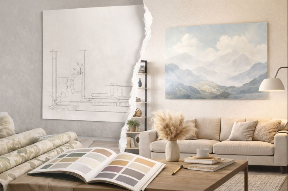 كيف نحول فكرتك إلى تصميم جداري متكامل؟