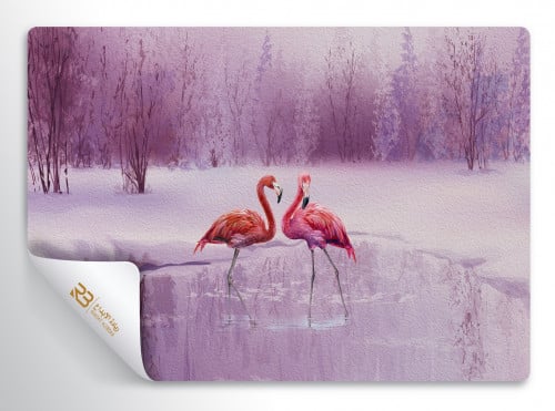 ورق جدران تصميم طائر الفلامنقو (رقم المنتج RB-b19)