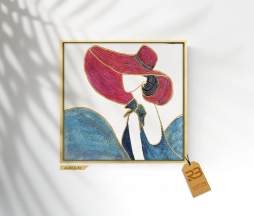 لوحة جدارية تصميم رسم فتاة (رقم المنتج RB-18-22)