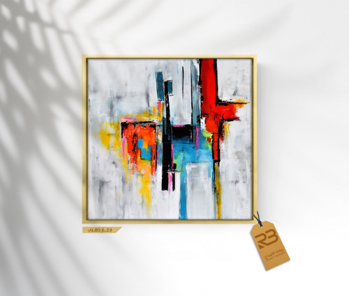 لوحة جدارية تصميم فن تشكيلي (رقم المنتج RB-12-25)