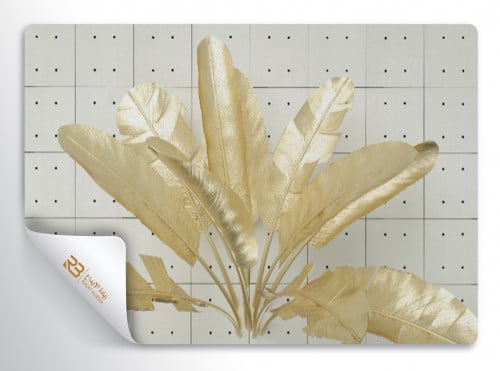 ورق جدران تصميم ريش ذهبي  (رقم المنتج RB-F22)