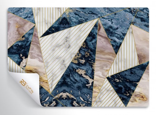 ورق جدران تصميم مثلثات رخامية (رقم المنتج RB-L-17)