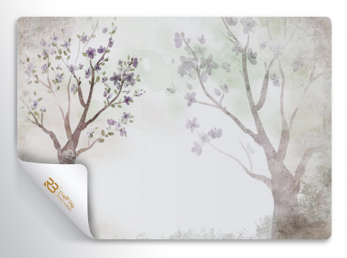 ورق جدران تصميم شجر ورد (رقم المنتج RB-W-17)