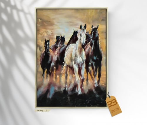 لوحة جدارية تصميم خيل (رقم المنتج RB-7-23 )