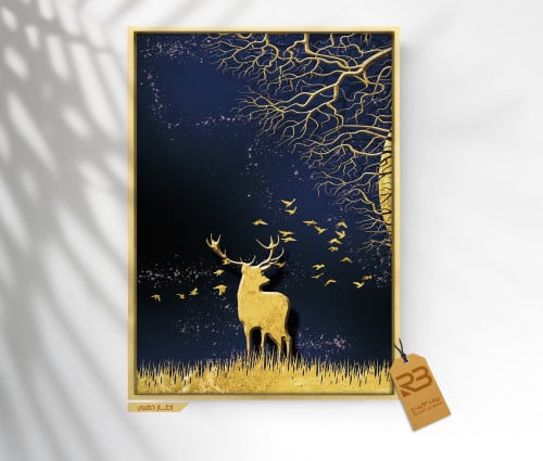 لوحة جدارية تصميم غزال (رقم المنتج RB-3-2-1 )