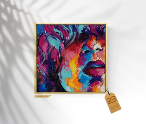 لوحة جدارية تصميم رسم وجه (رقم المنتج RB-7-21)