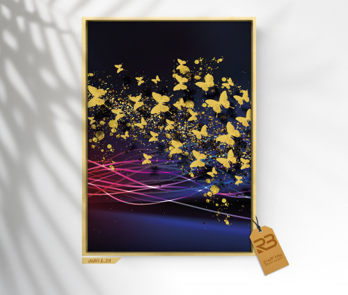 لوحة جدارية تصميم فراشات (رقم المنتج RB-3-4-2 )