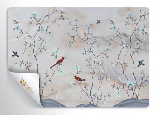 ورق جدران تصميم ورد (رقم المنتج RB-18-3)