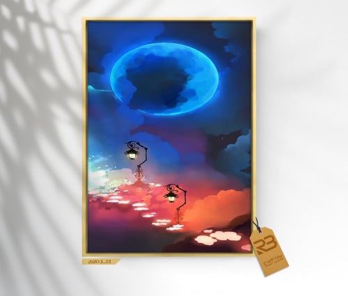 لوحة جدارية تصميم قمر (رقم المنتج RB-7-88 )