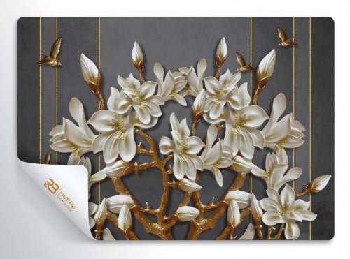 ورق جدران تصميم ورد (رقم المنتج RB 66)